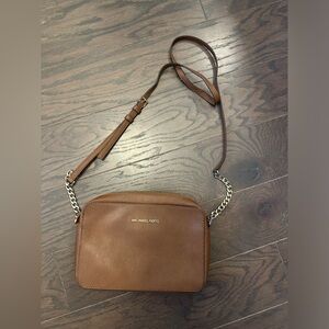 Michael Kors Jet Set Brown Leather Crossbody